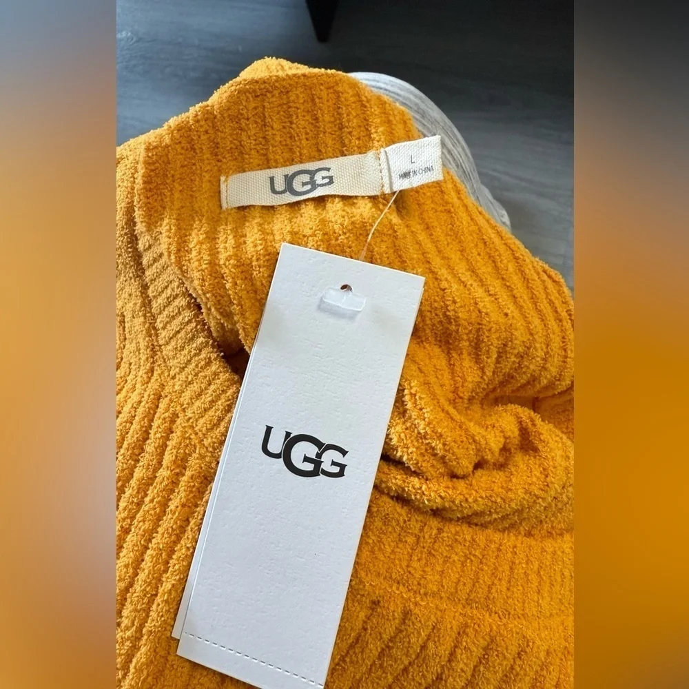 UGG Mustard Women's Elaenia Lightweight
Ribbed Sleep Tank Top - Picture 10 of 12